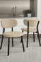 Hanah Home Toldy Juego de 6 Sillas Crema y Marrón